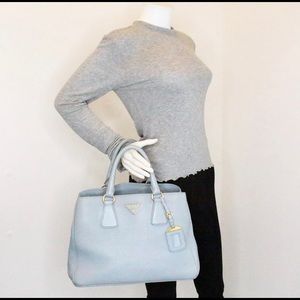 Blue Prada purse